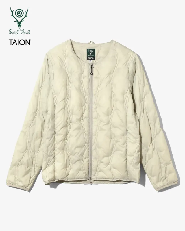 South2 West8 x TAION Crewneck Zip Down Jacket <RW698> made by Taion