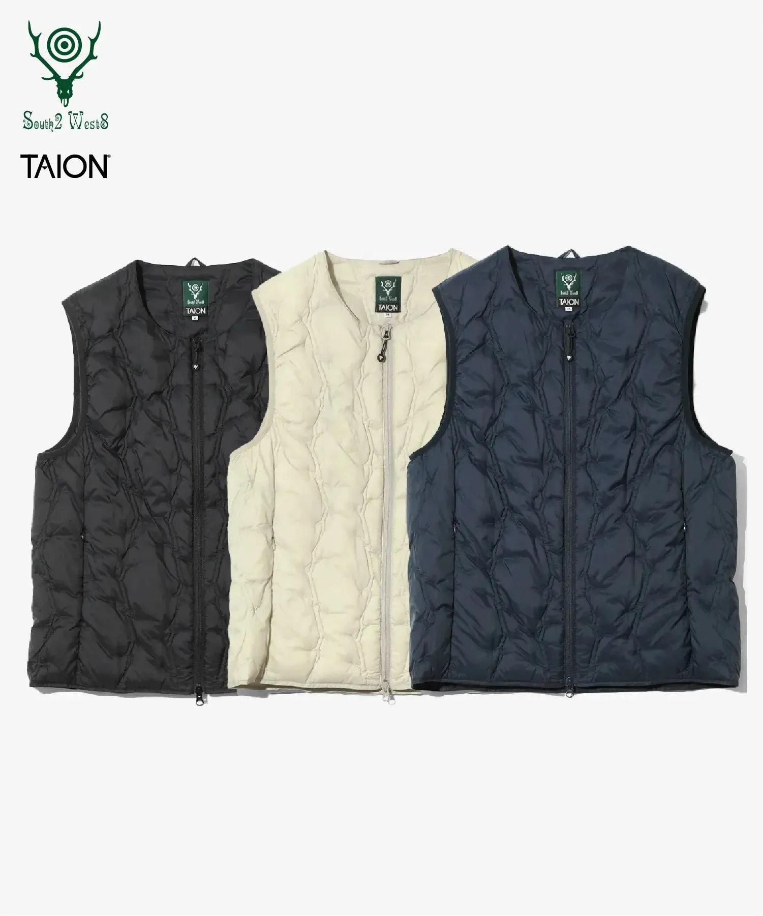 South2 West8 x TAION Crewneck Zip Down Vest <RW697> sold by Taion product image thumbnail 4