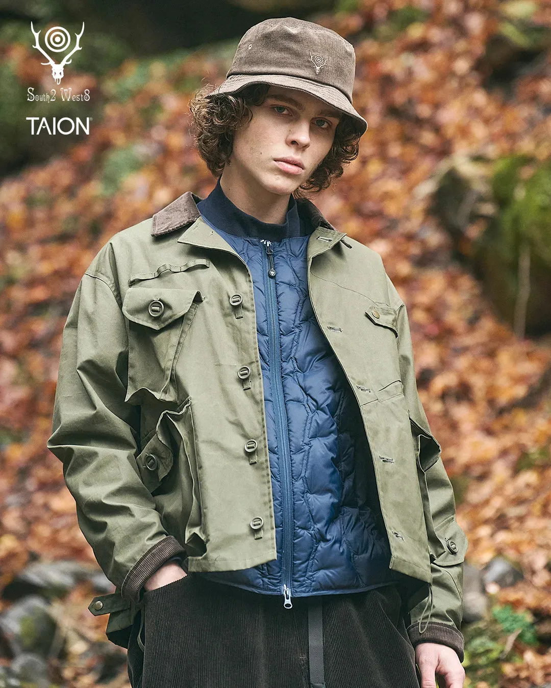 South2 West8 x TAION Crewneck Zip Down Vest <RW697> sold by Taion product image thumbnail 3