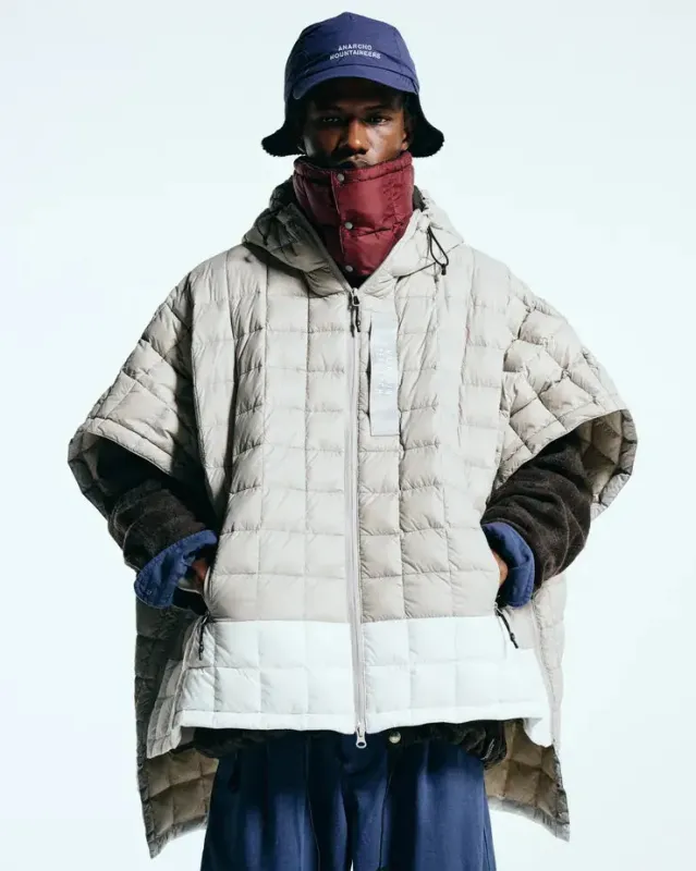 Mountain Research x TAION Down Poncho <MR-TA-106ZPC-WHL> made by Taion