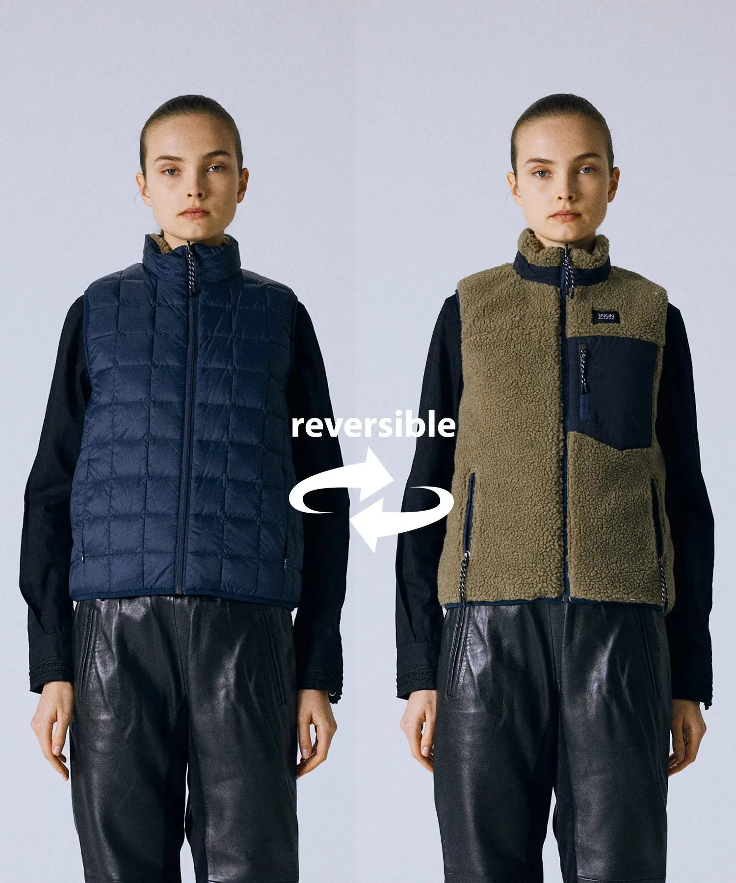 Unisex Mountain Reversible Down x Boa Vest sold by Taion product image thumbnail 2