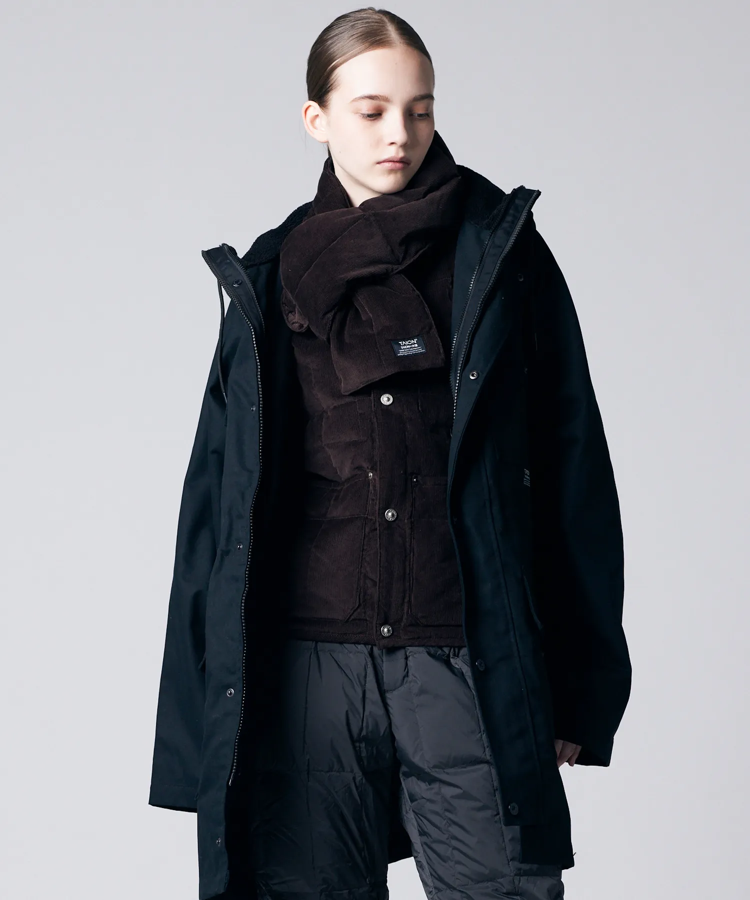 Work Corduroy x Down Scarf sold by Taion