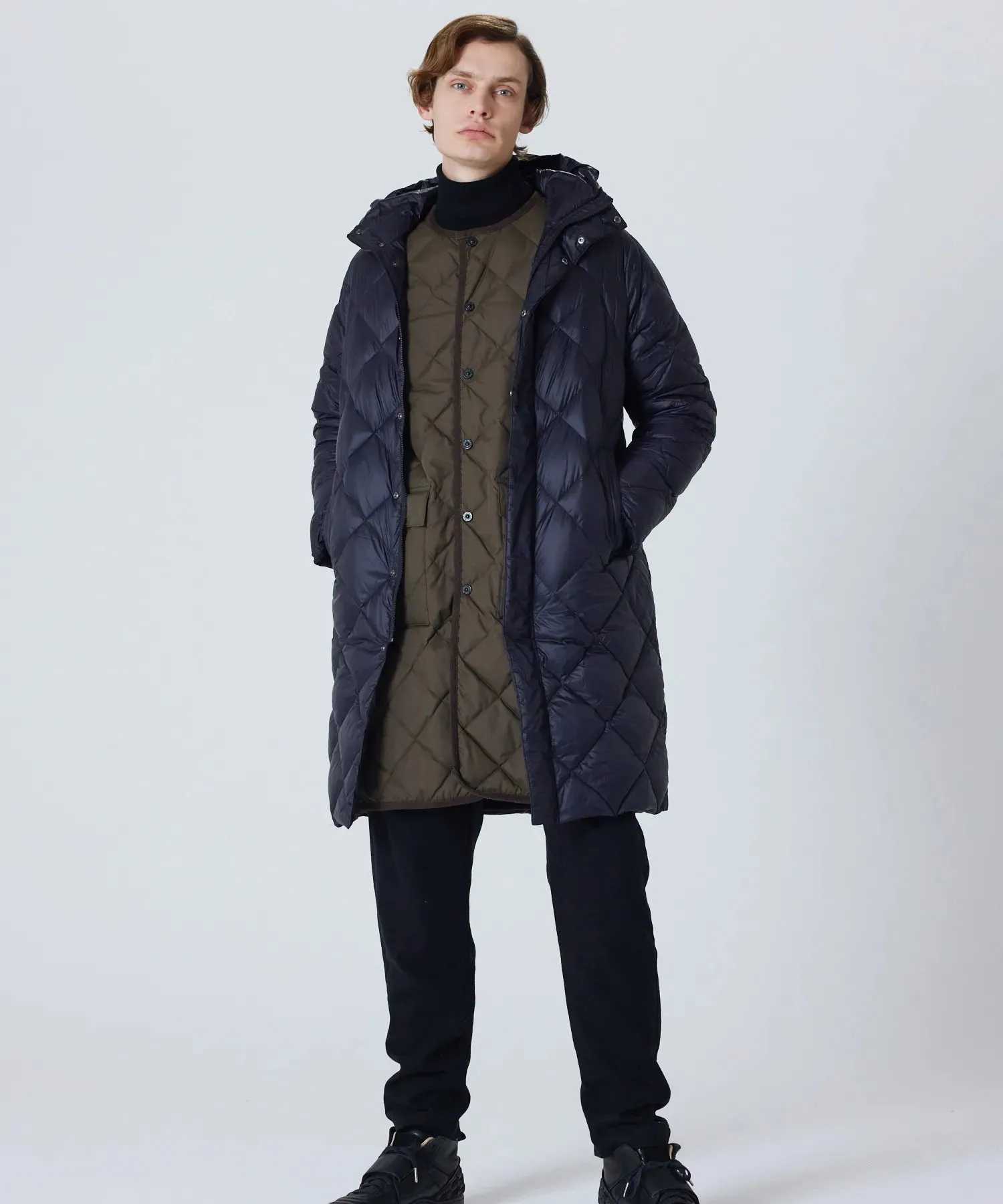 Unisex City Packable Hood Long Down Coat sold by Taion