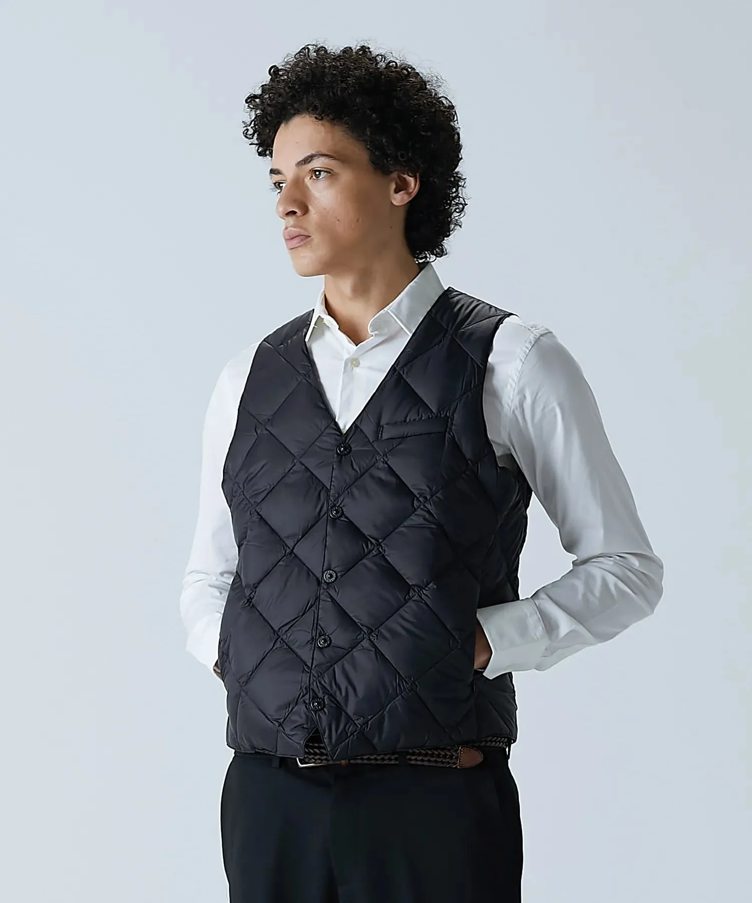 City Single Snap Button Down Gilet sold by Taion