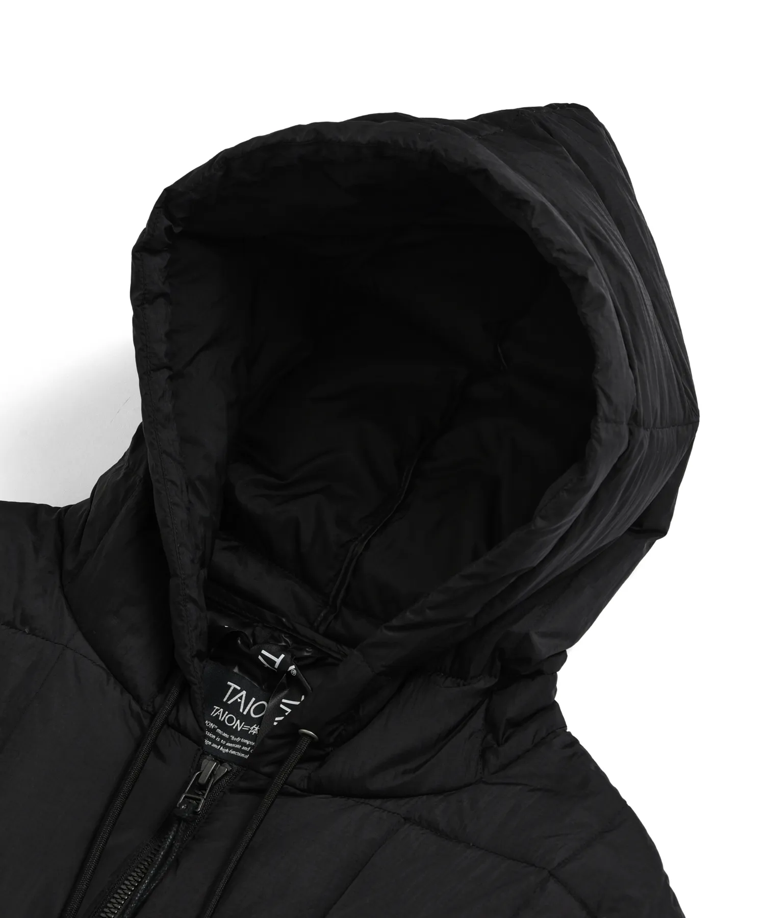 Unisex Work W-Zip Hood Rib Down Jacket sold by Taion product image thumbnail 4