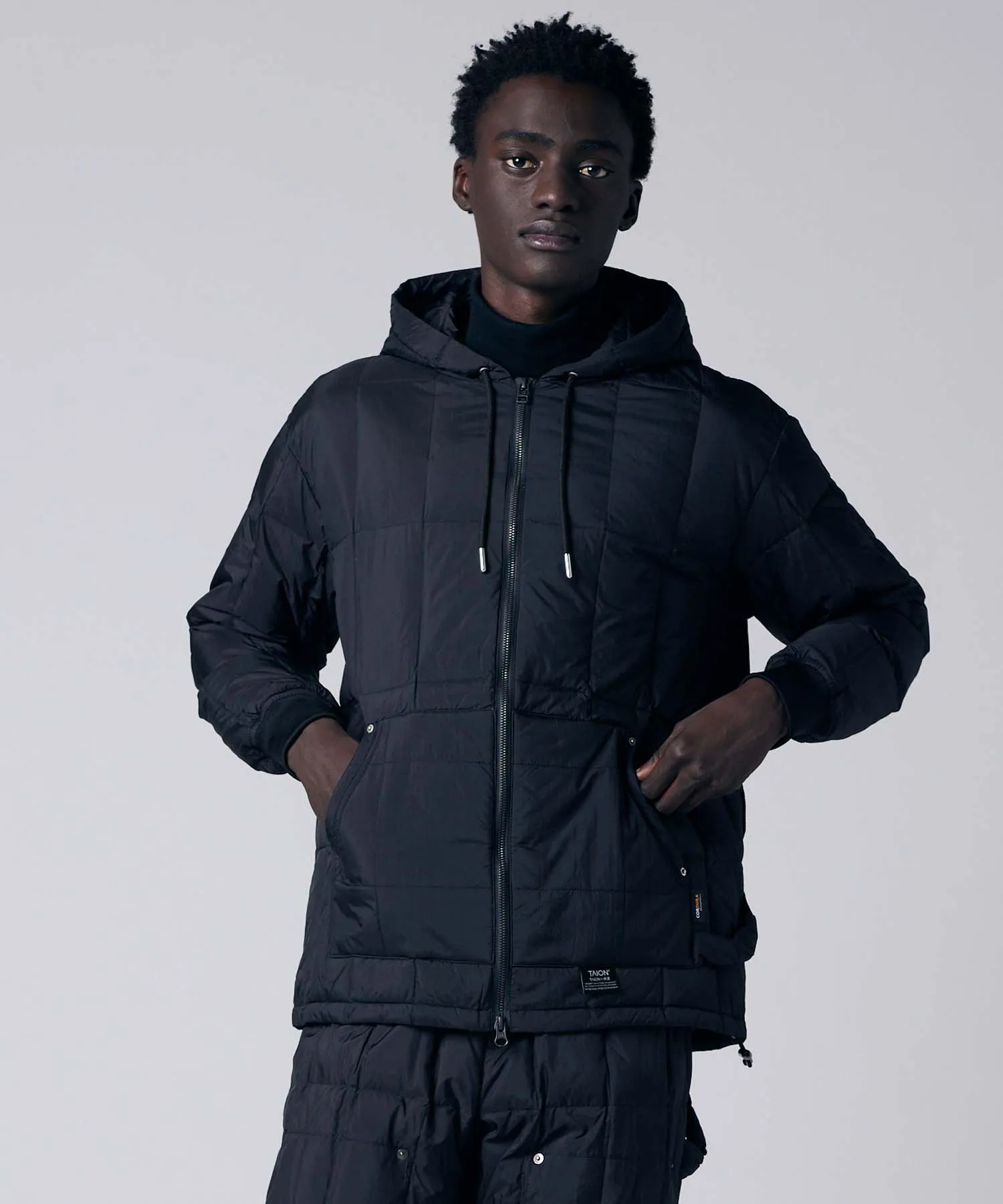 Unisex Work W-Zip Hood Rib Down Jacket sold by Taion product image thumbnail 2