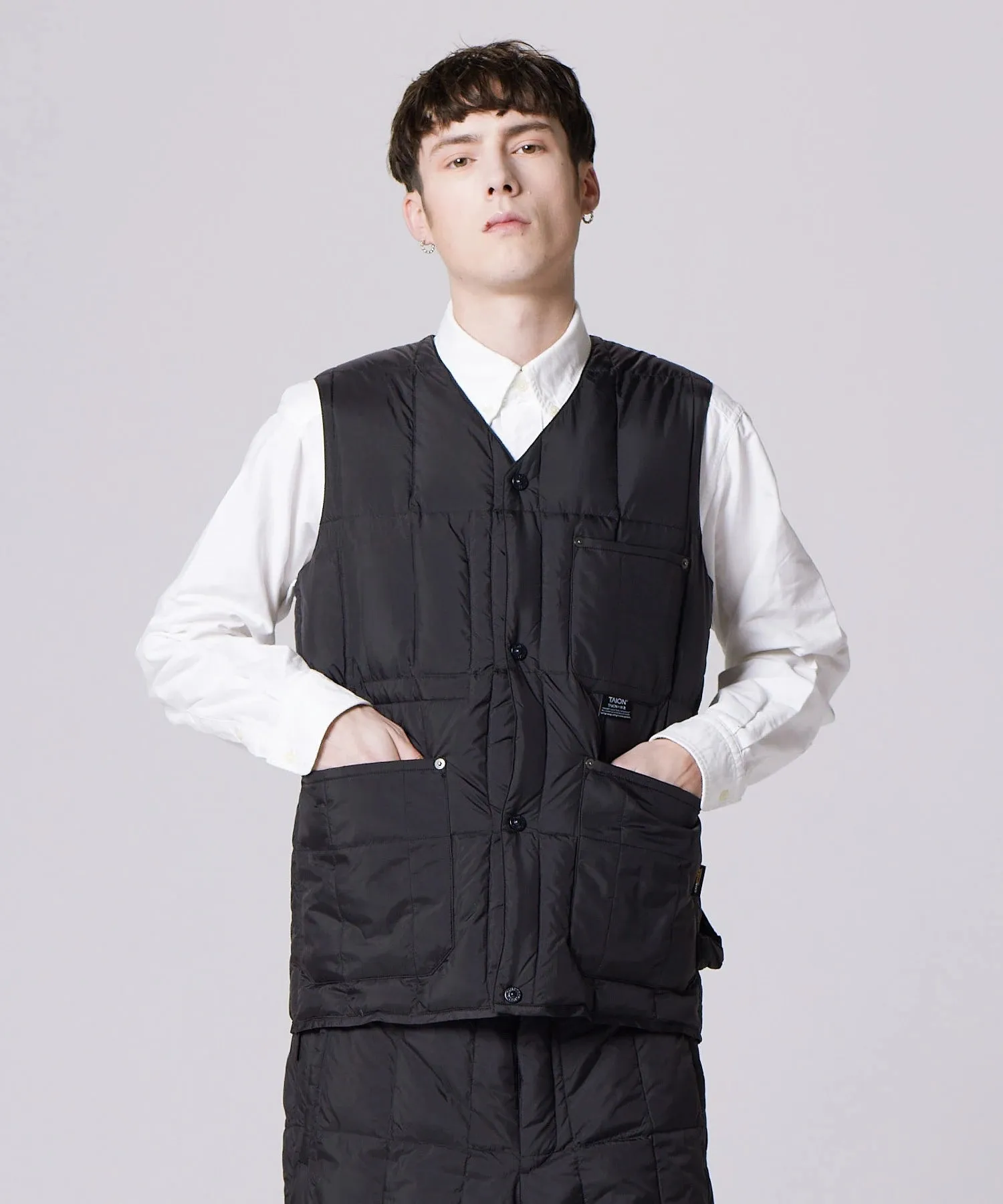 Unisex Work V-Neck Button Down Vest sold by Taion product image thumbnail 2