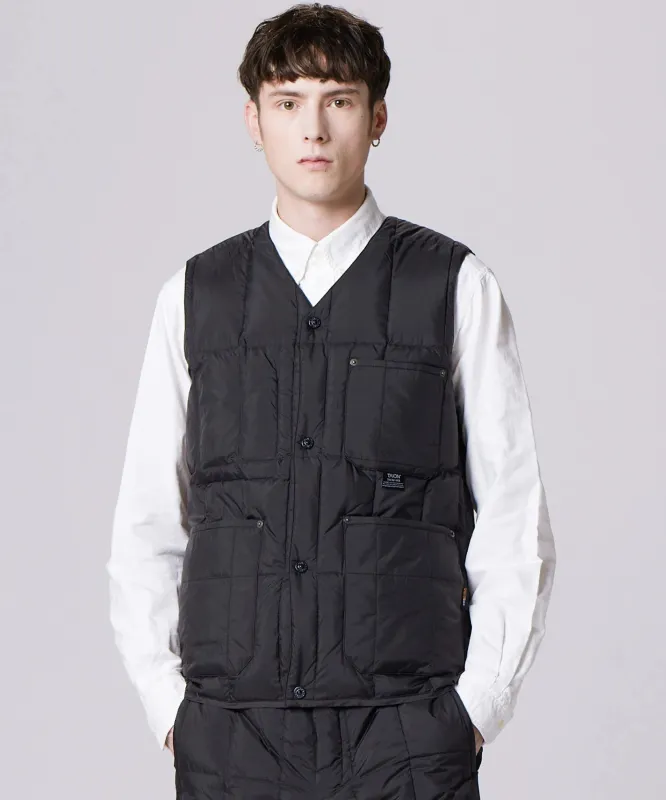 Unisex Work V-Neck Button Down Vest made by Taion