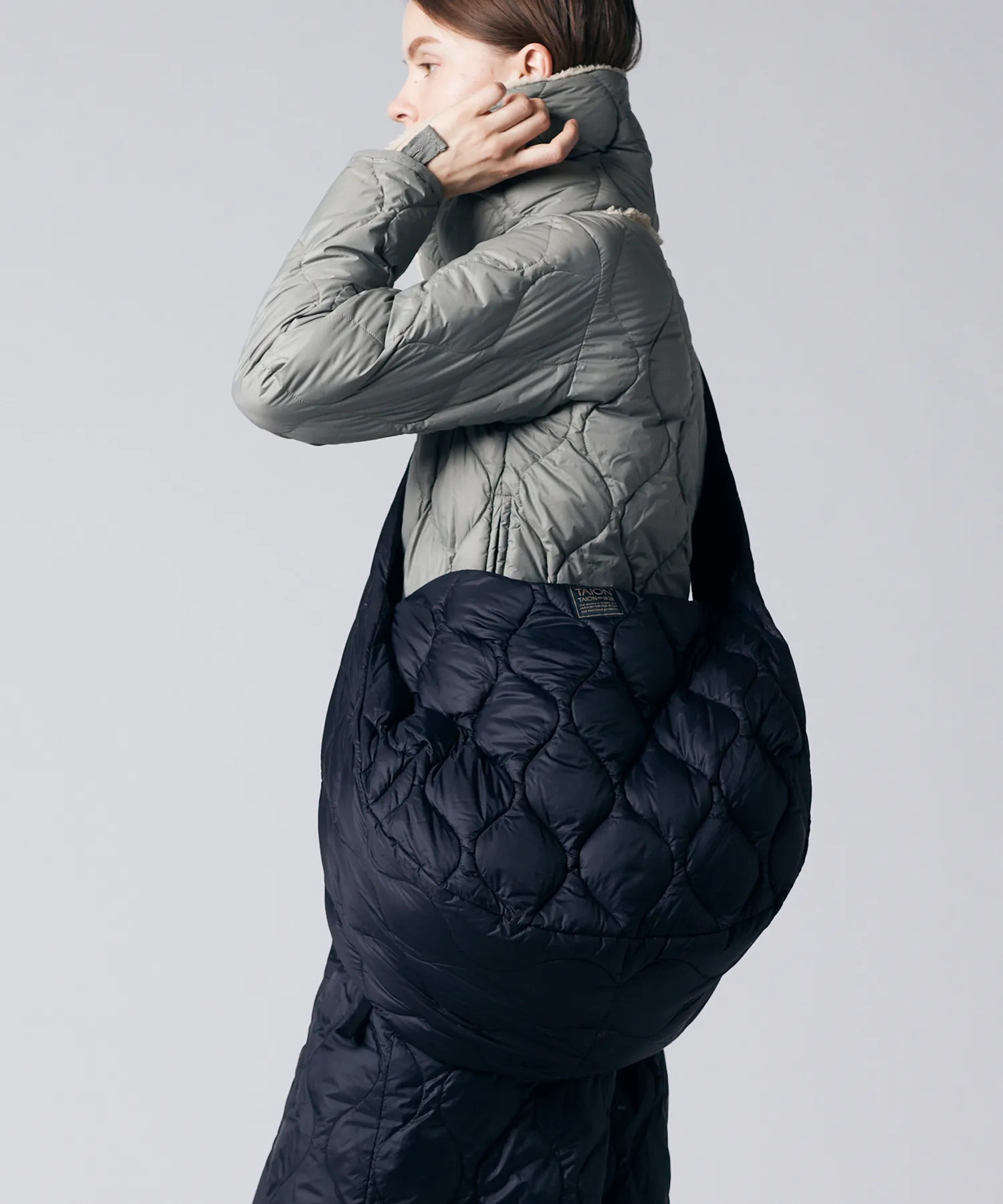 Military Banana Shoulder Down Bag - L sold by Taion