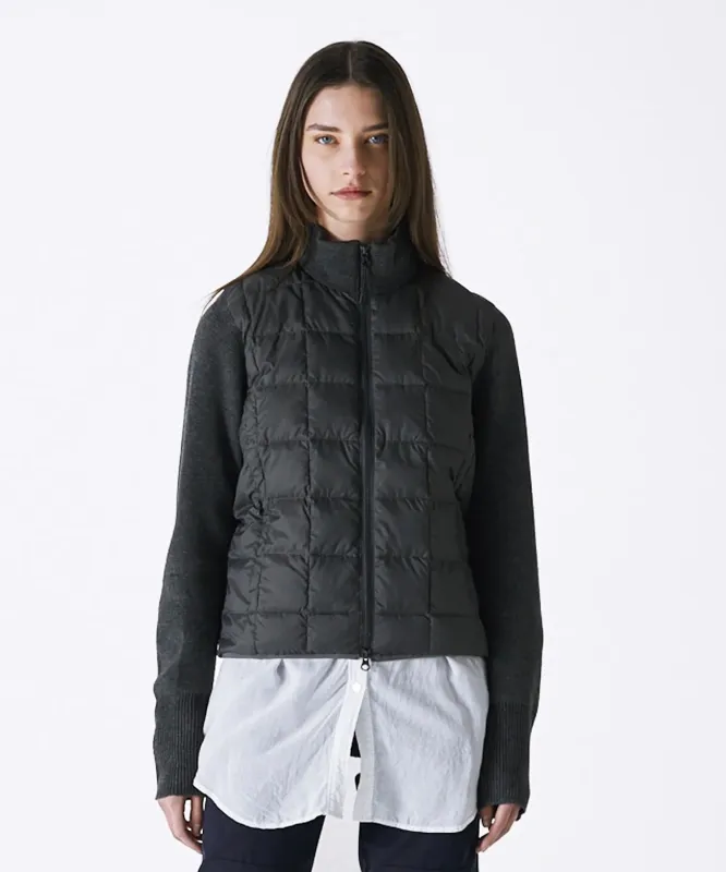Unisex Basic Hi Neck Down Jacket + Knit Sleeves made by Taion