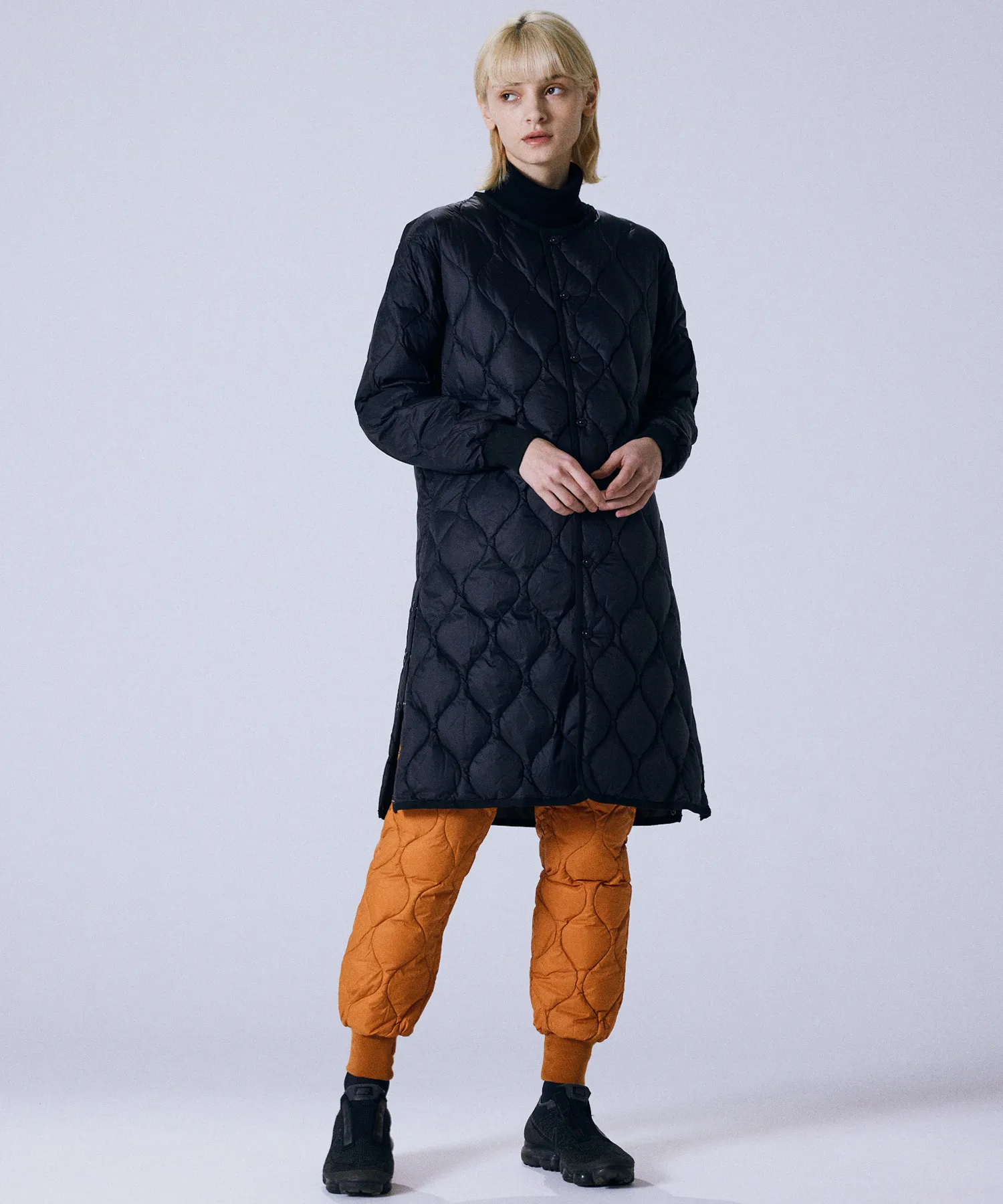 Unisex Military Over Size Crew Neck Long Down Jacket (Soft Shell) sold by Taion