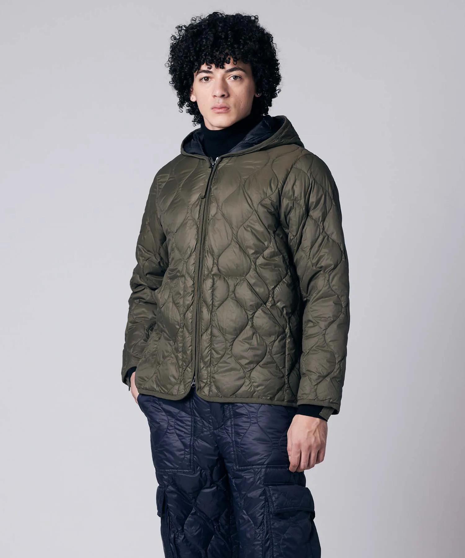 Unisex Military Hood W-Zip Down Jacket (Soft Shell) sold by Taion product image thumbnail 2