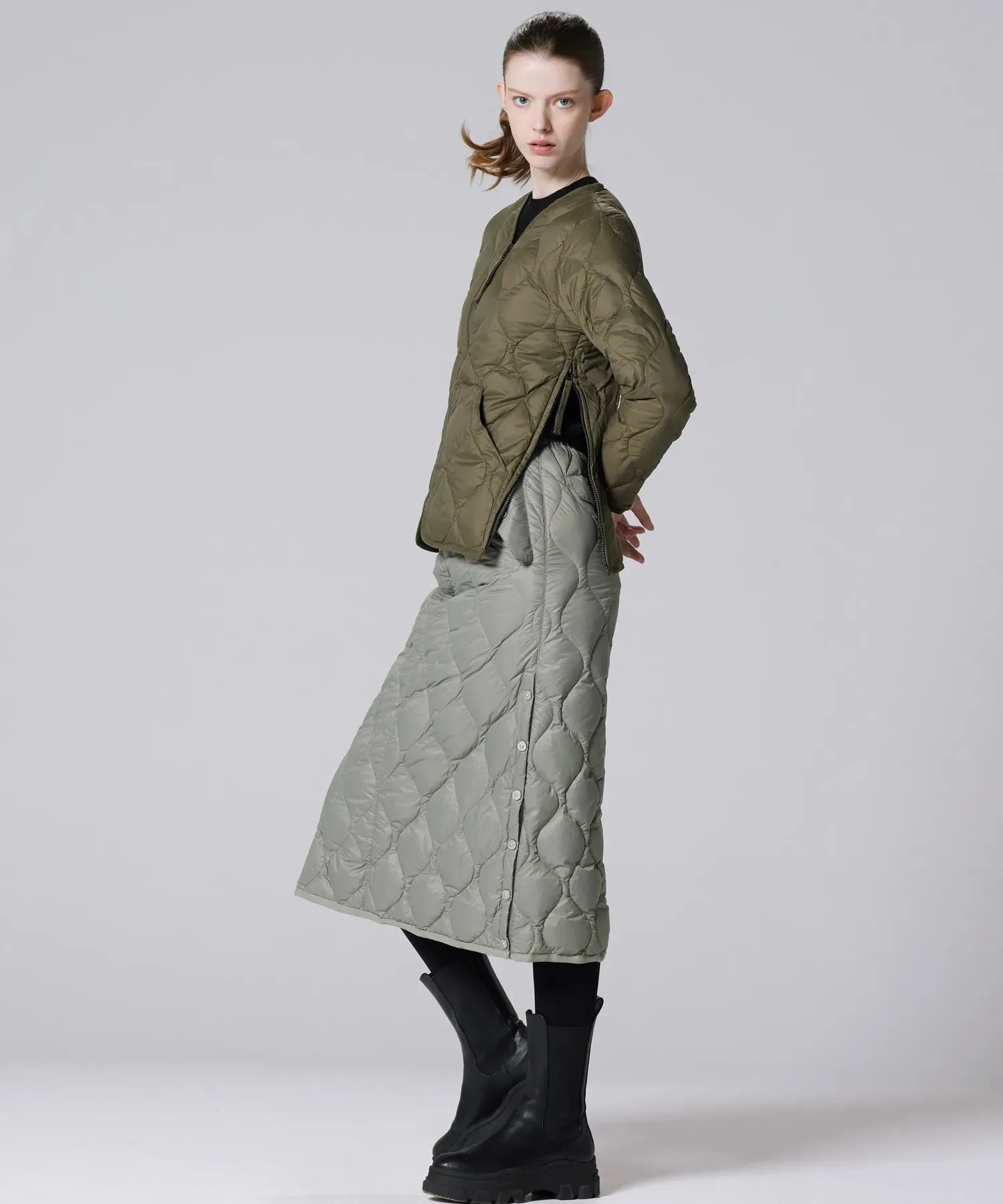Women's Military Snap Button Down Skirt (Soft Shell) sold by Taion