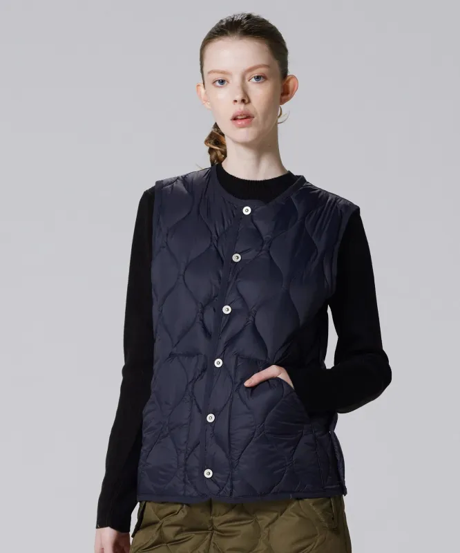 Unisex Military Crew Neck Down Vest (Soft Shell) made by Taion