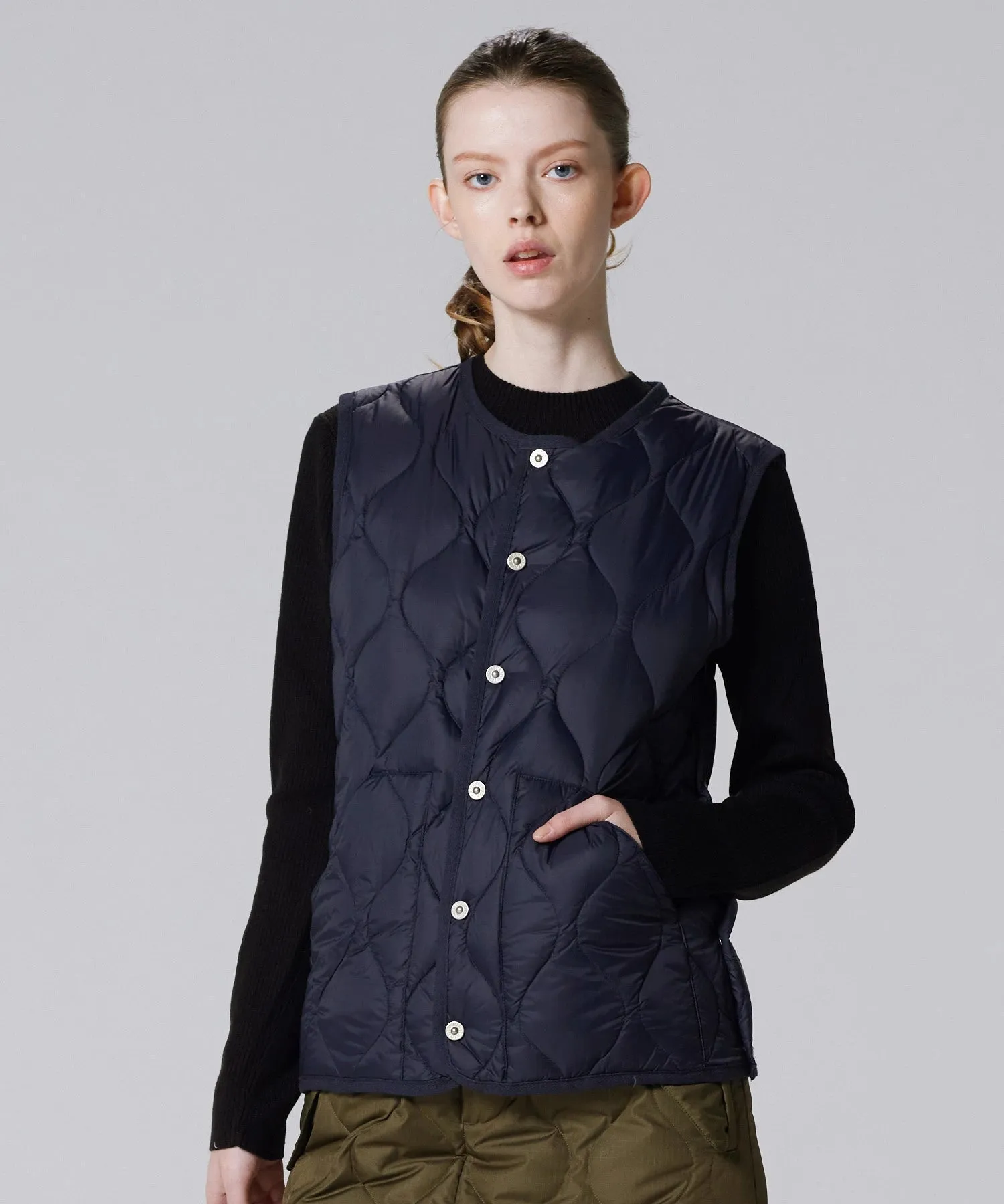 Unisex Military Crew Neck Down Vest (Soft Shell) sold by Taion