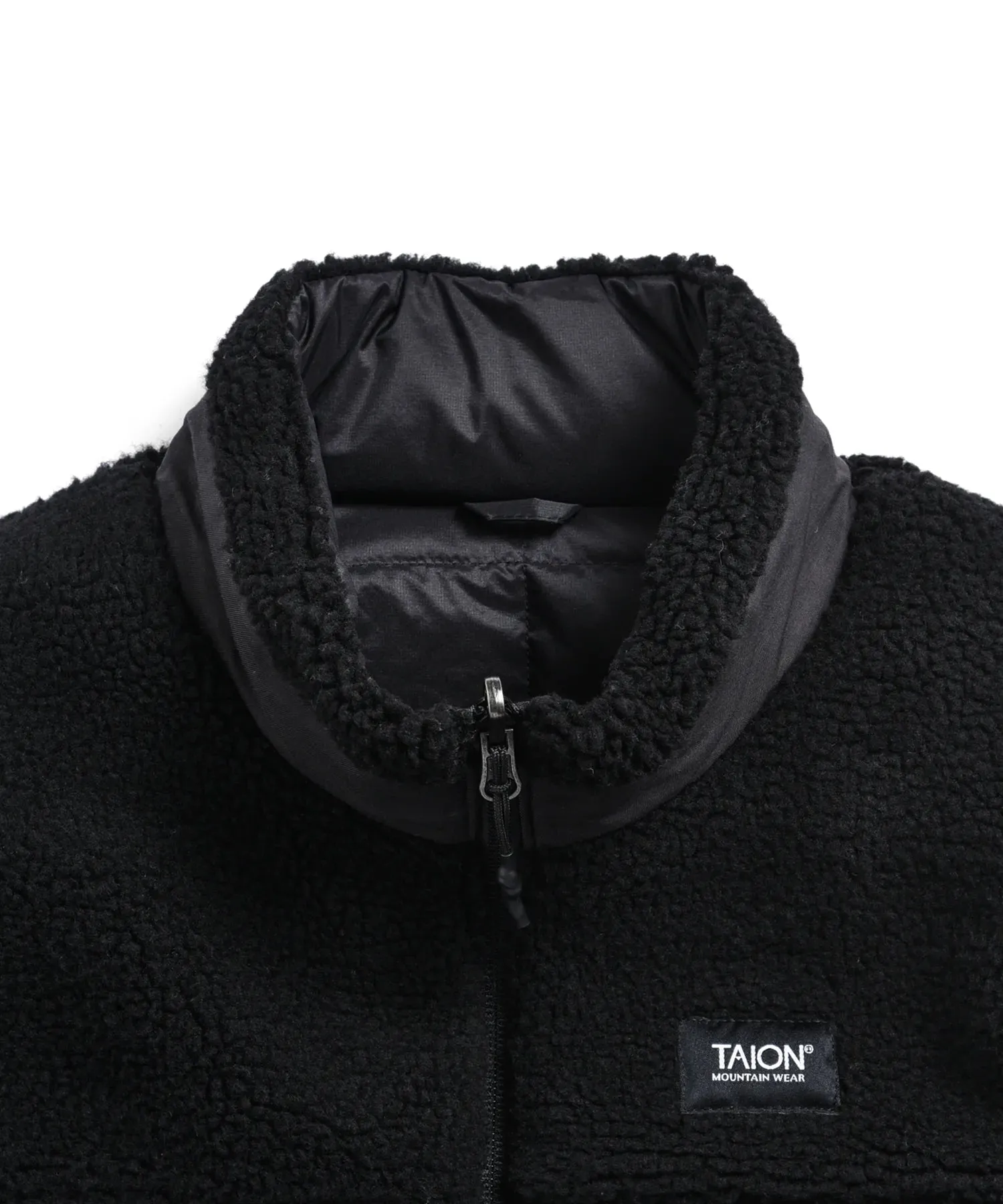 Unisex Mountain Reversible "Down×Light boa" Hi Neck Vest sold by Taion product image thumbnail 4