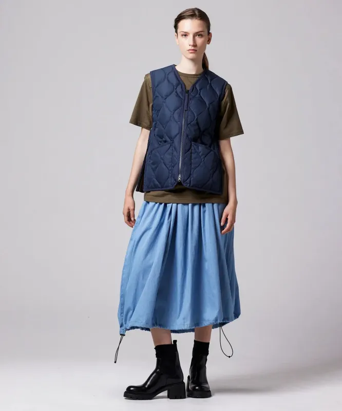 Non down Military Gather Skirt made by Taion
