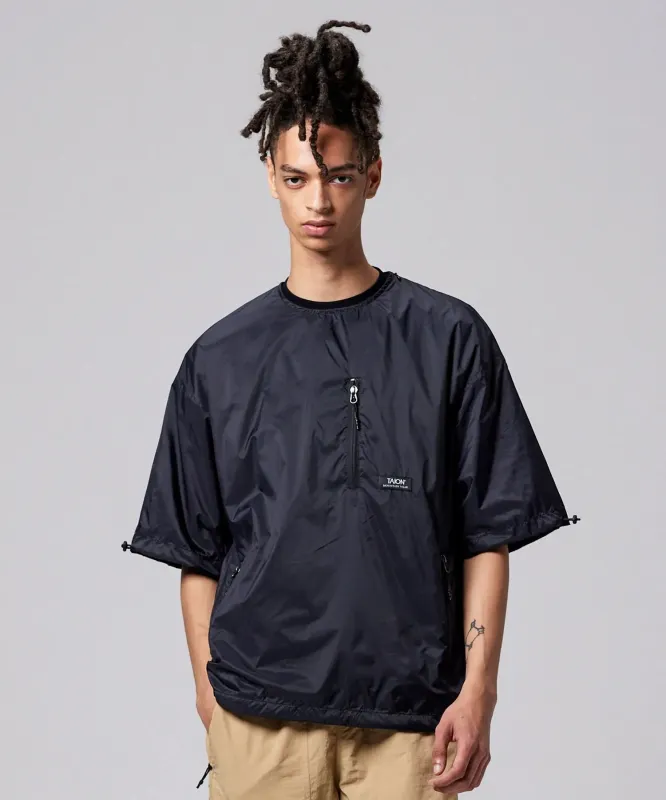 Unisex Non Down Mountain Crewneck W-Zip Pocket Cutsew <Half Sleeve> made by Taion