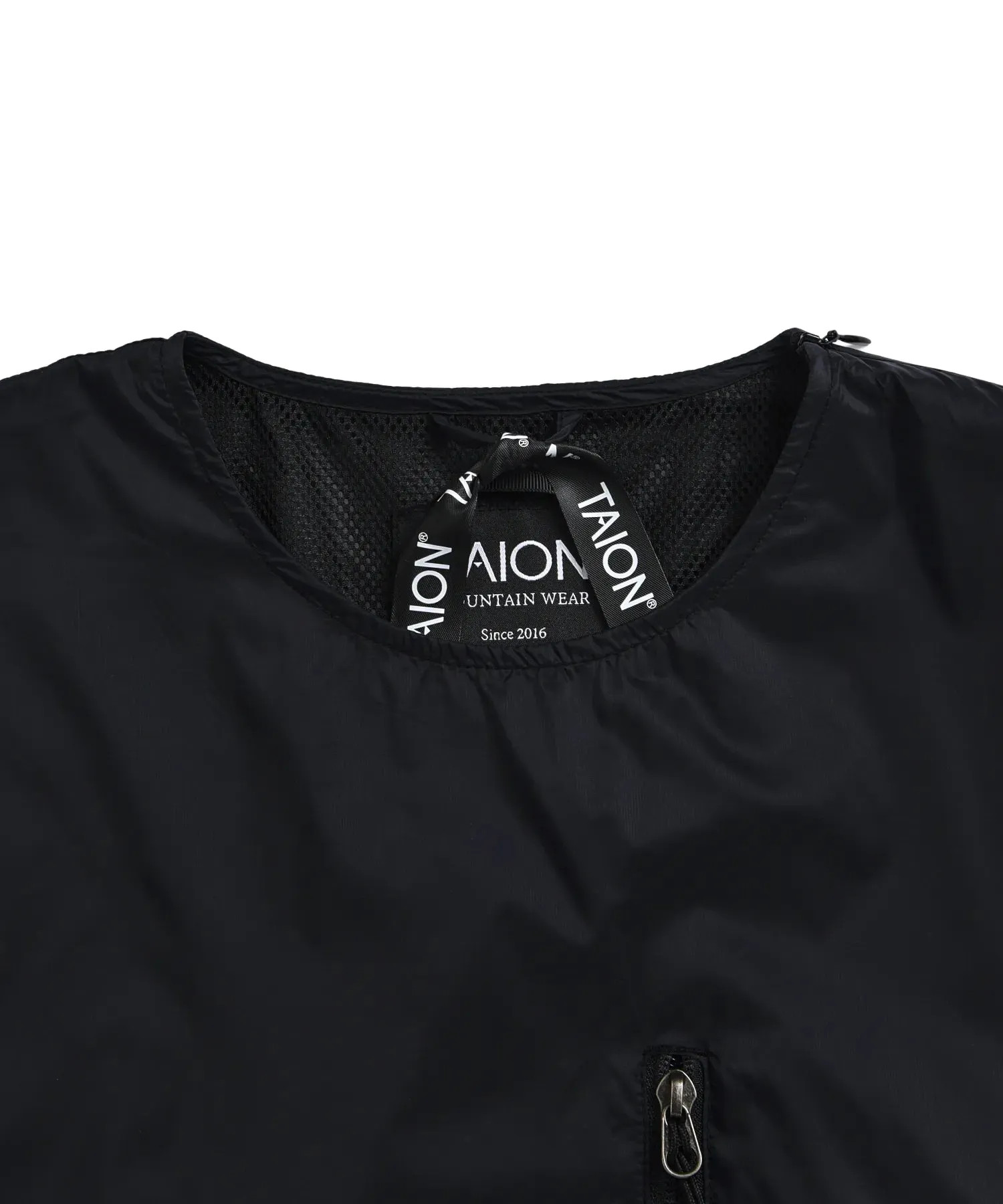 Unisex Non Down Mountain Crewneck W-Zip Pocket Cutsew <Half Sleeve> sold by Taion product image thumbnail 3