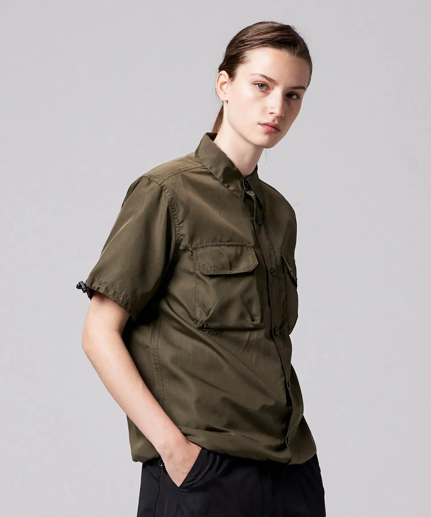 Unisex Non Down Military Adjust Shirts <Half Sleeve> sold by Taion product image thumbnail 2