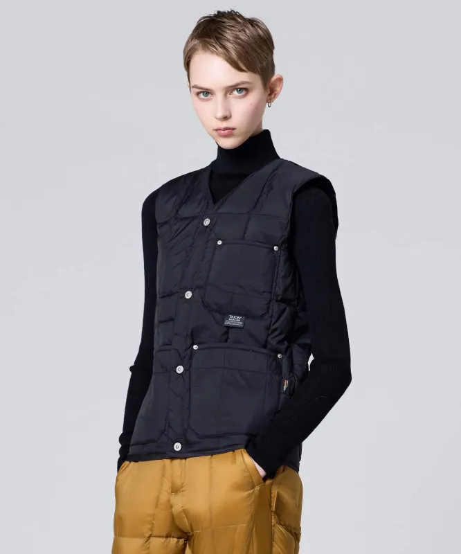 Unisex Work V-Neck Button Down Vest made by Taion