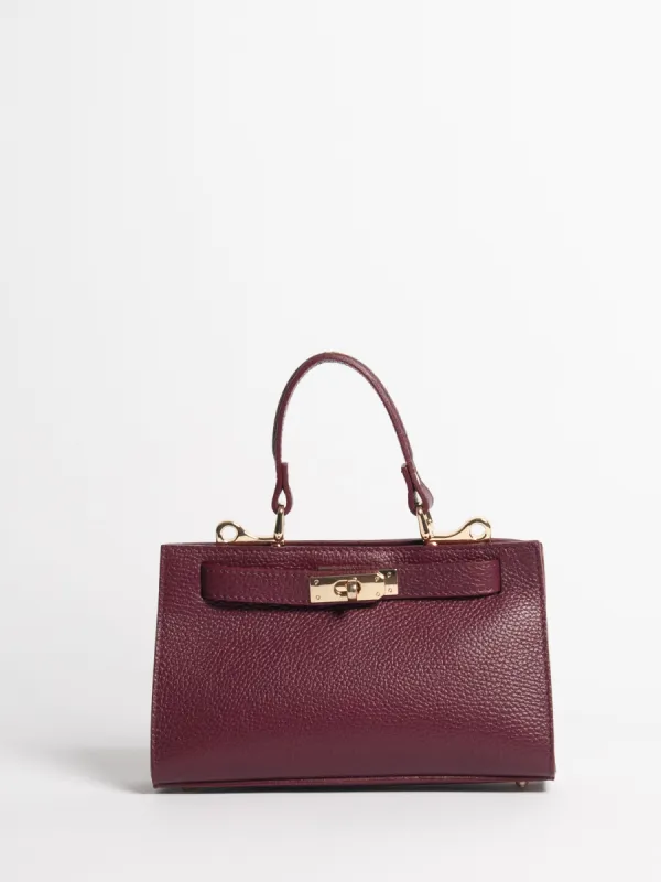 Borsa Mini Kelly foulard - Bordeaux sold by Carro Positano