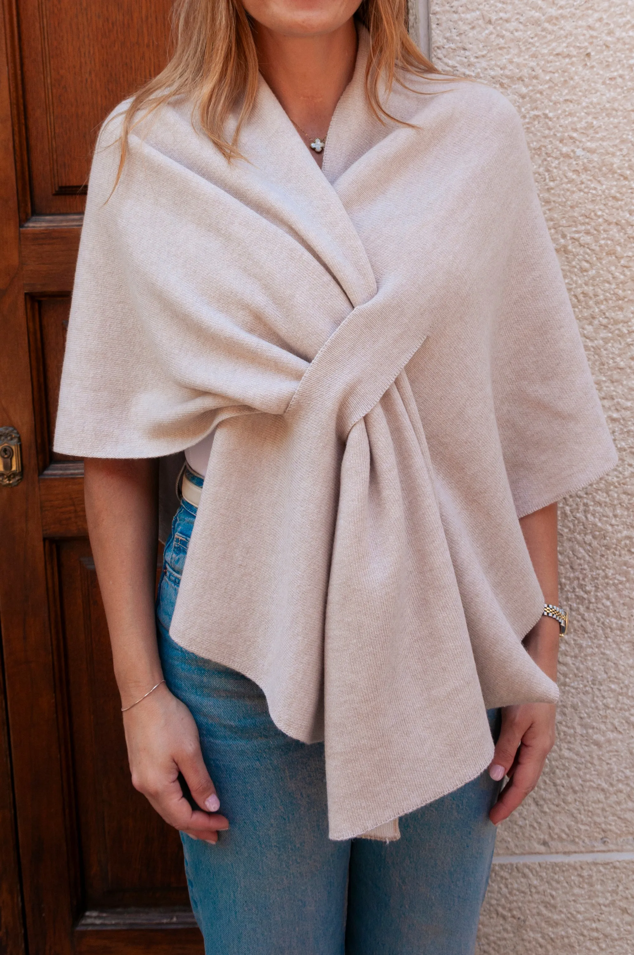 Poncho beige sold by Carro Positano