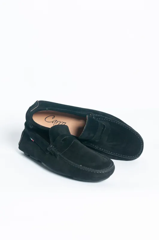 Mocassino basic bocca di leone - Nero sold by Carro Positano