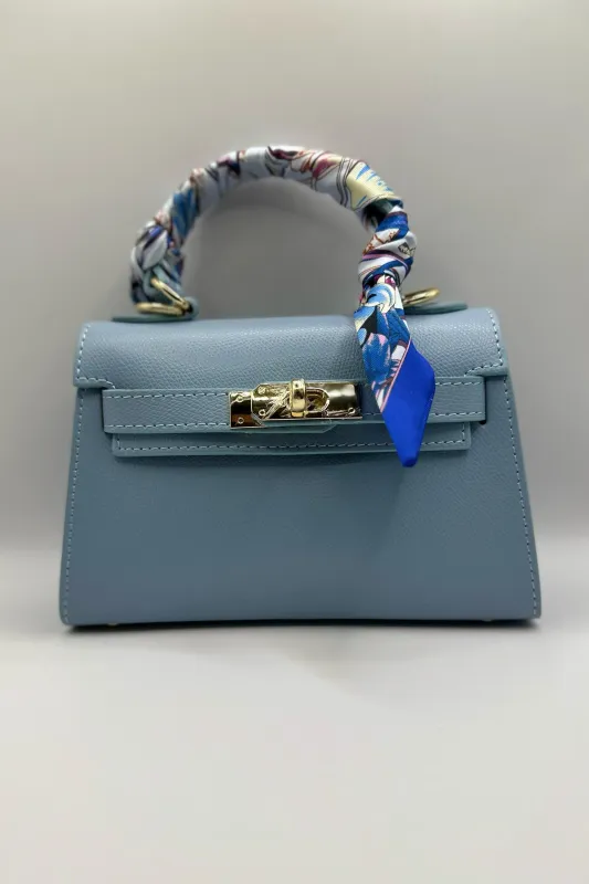 Borsa Mini K foulard - Celeste sold by Carro Positano