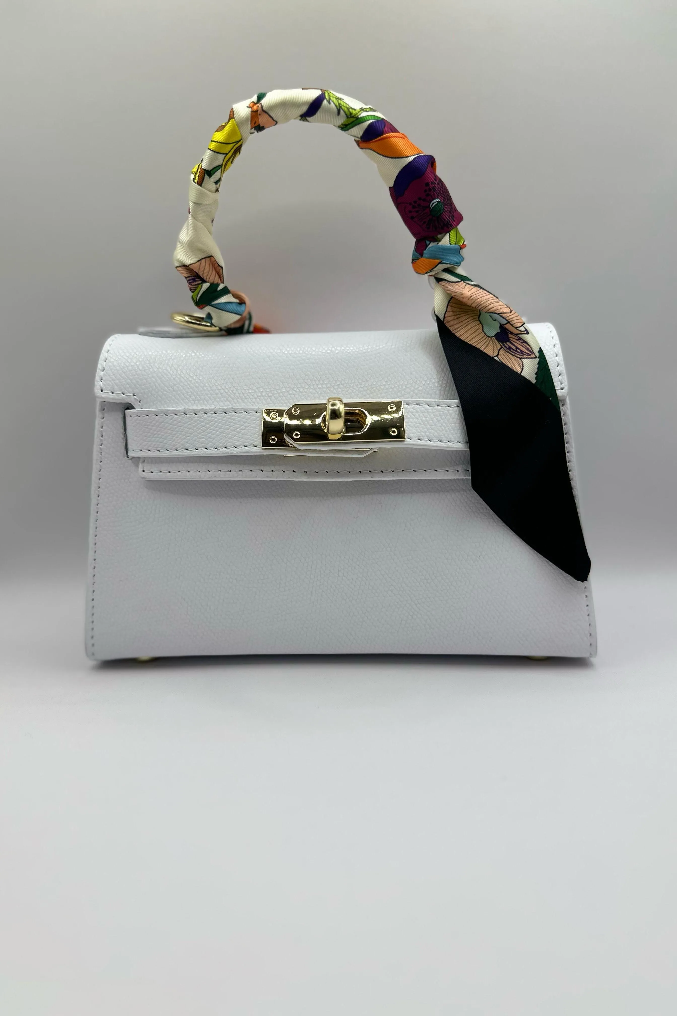 Borsa Mini K foulard - Bianco sold by Carro Positano