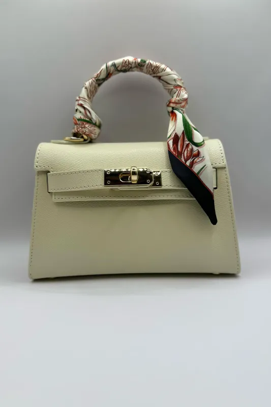 Borsa Mini K foulard - Panna sold by Carro Positano