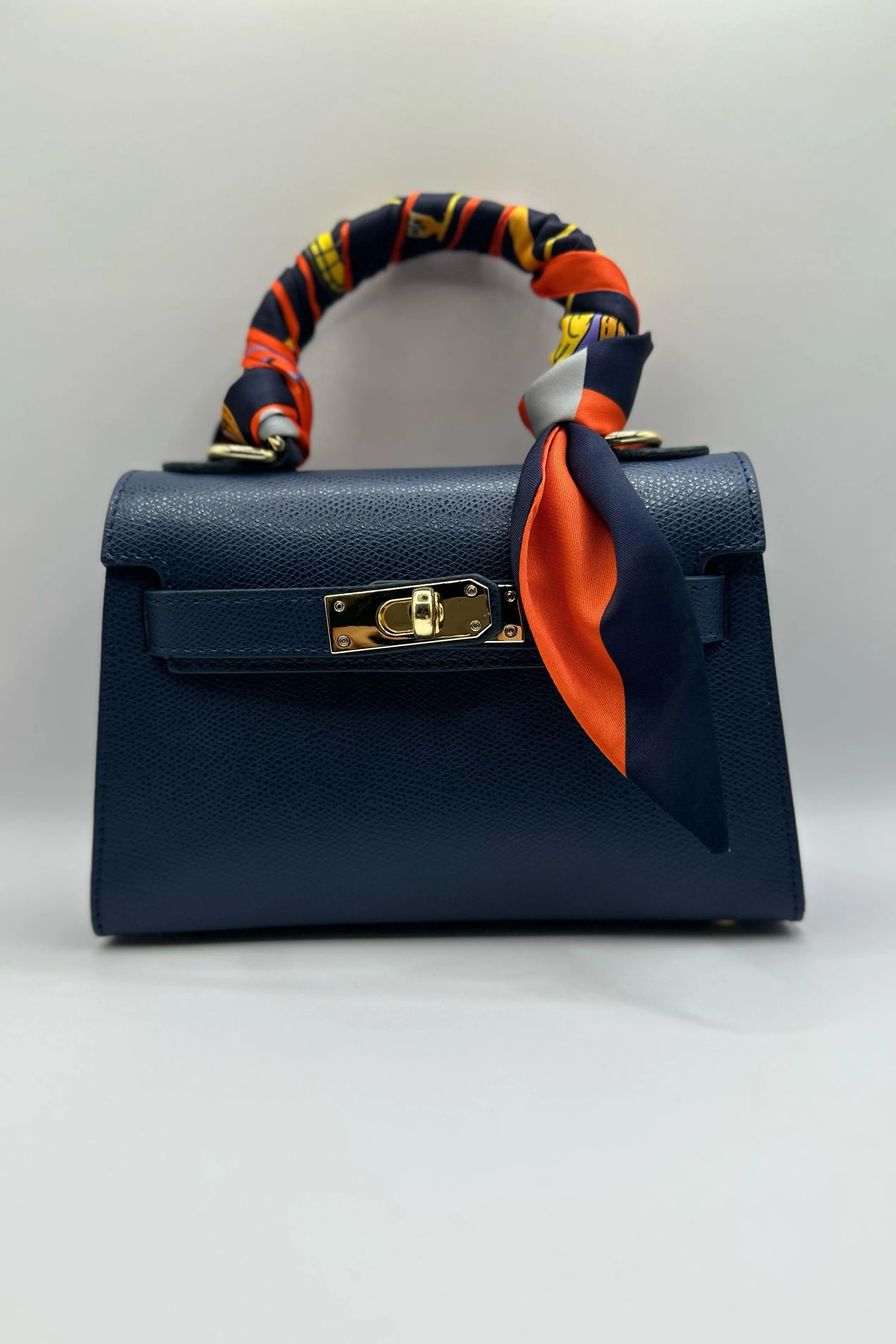 Borsa Mini K foulard - Blu sold by Carro Positano
