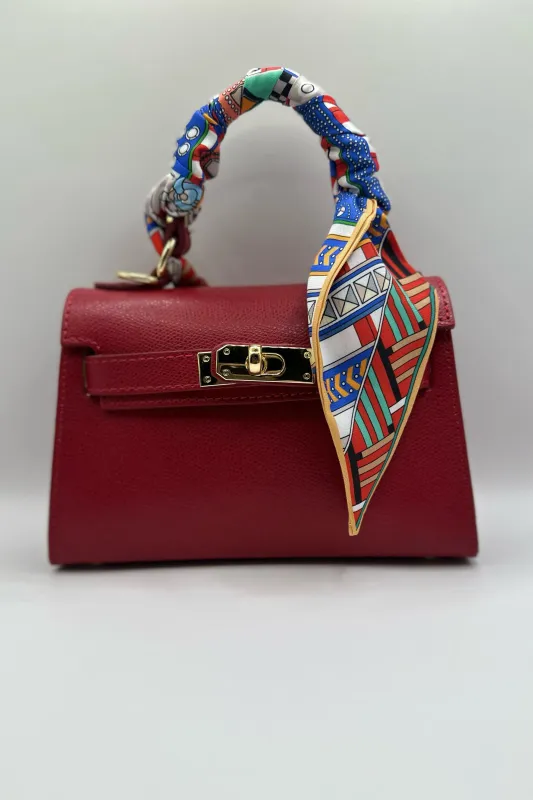 Borsa Mini K foulard - Rosso sold by Carro Positano