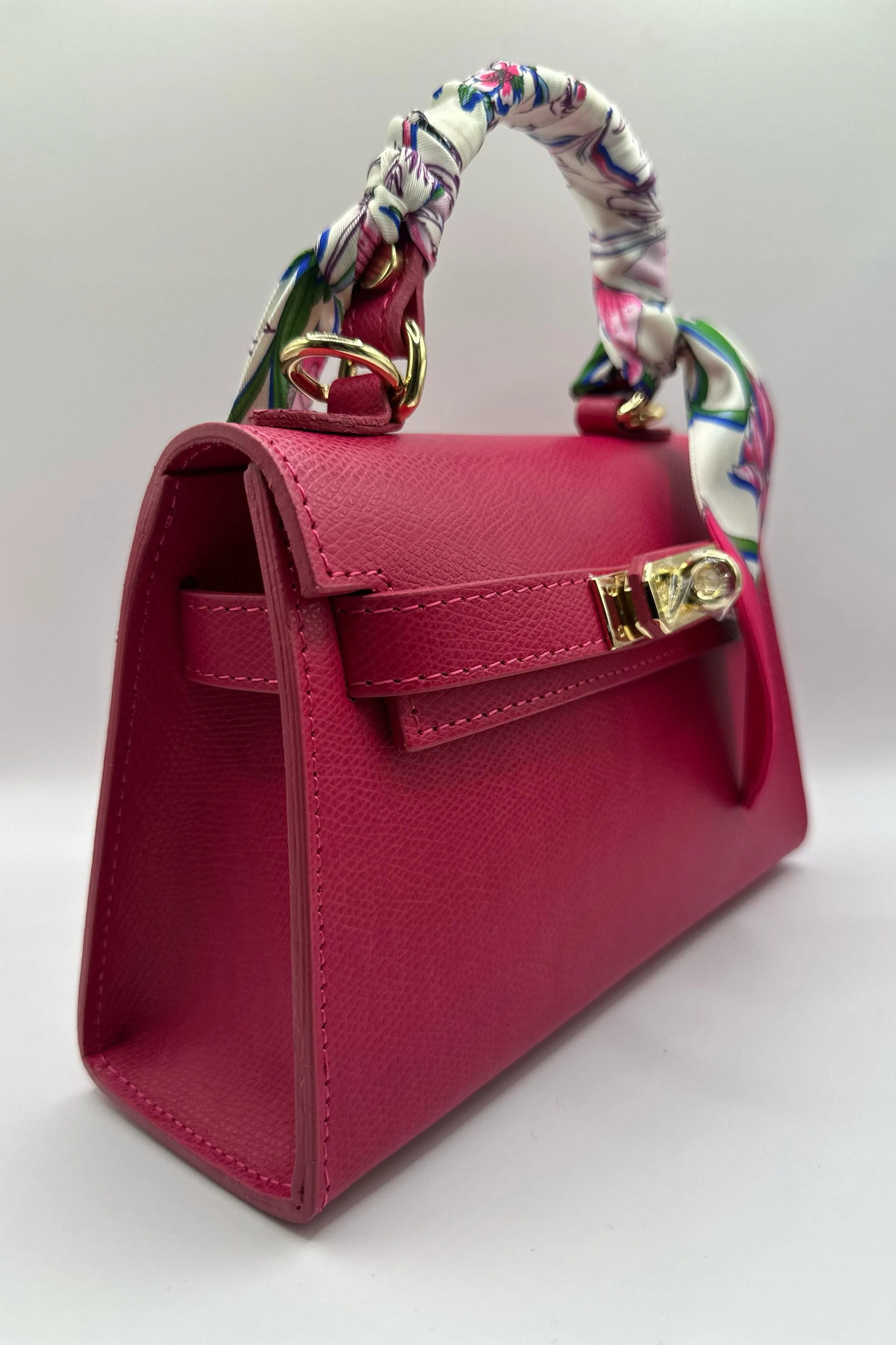 Borsa Mini K foulard - Fucsia sold by Carro Positano product image thumbnail 2