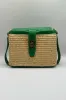 Borsa mini rafia - Verde sold by Carro Positano