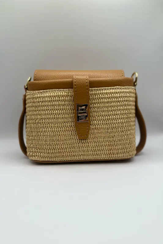 Borsa mini rafia - Cuoio sold by Carro Positano