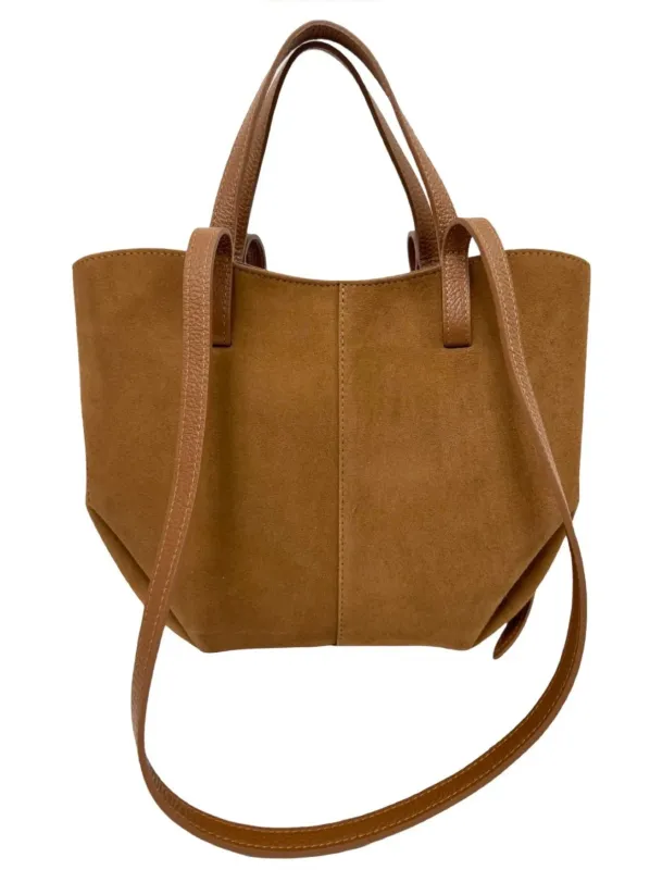 Borsa Cindy camoscio cuoio sold by Carro Positano