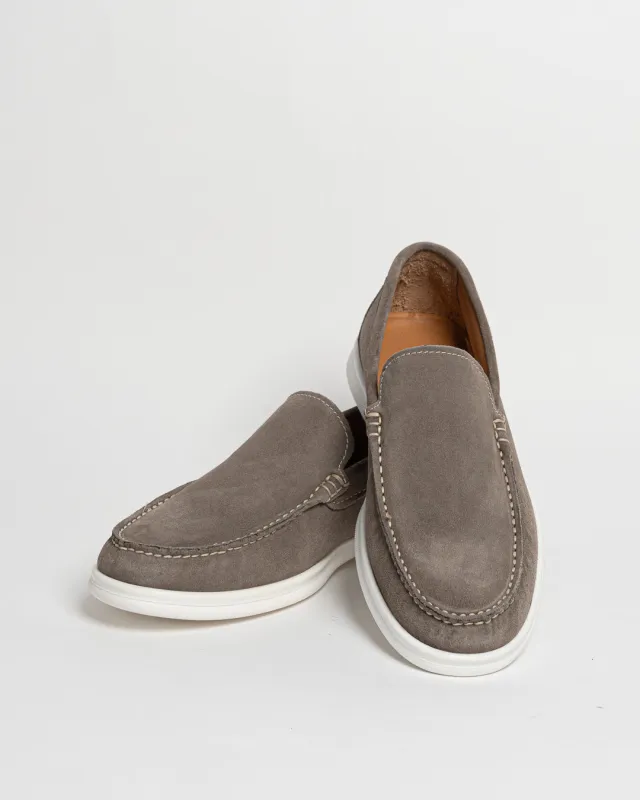 Mocassino Seaside in camoscio - Taupe made by Carro Positano