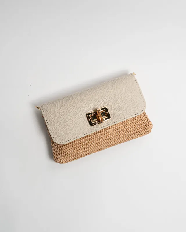 Borsa Bamboo Rafia - Beige made by Carro Positano