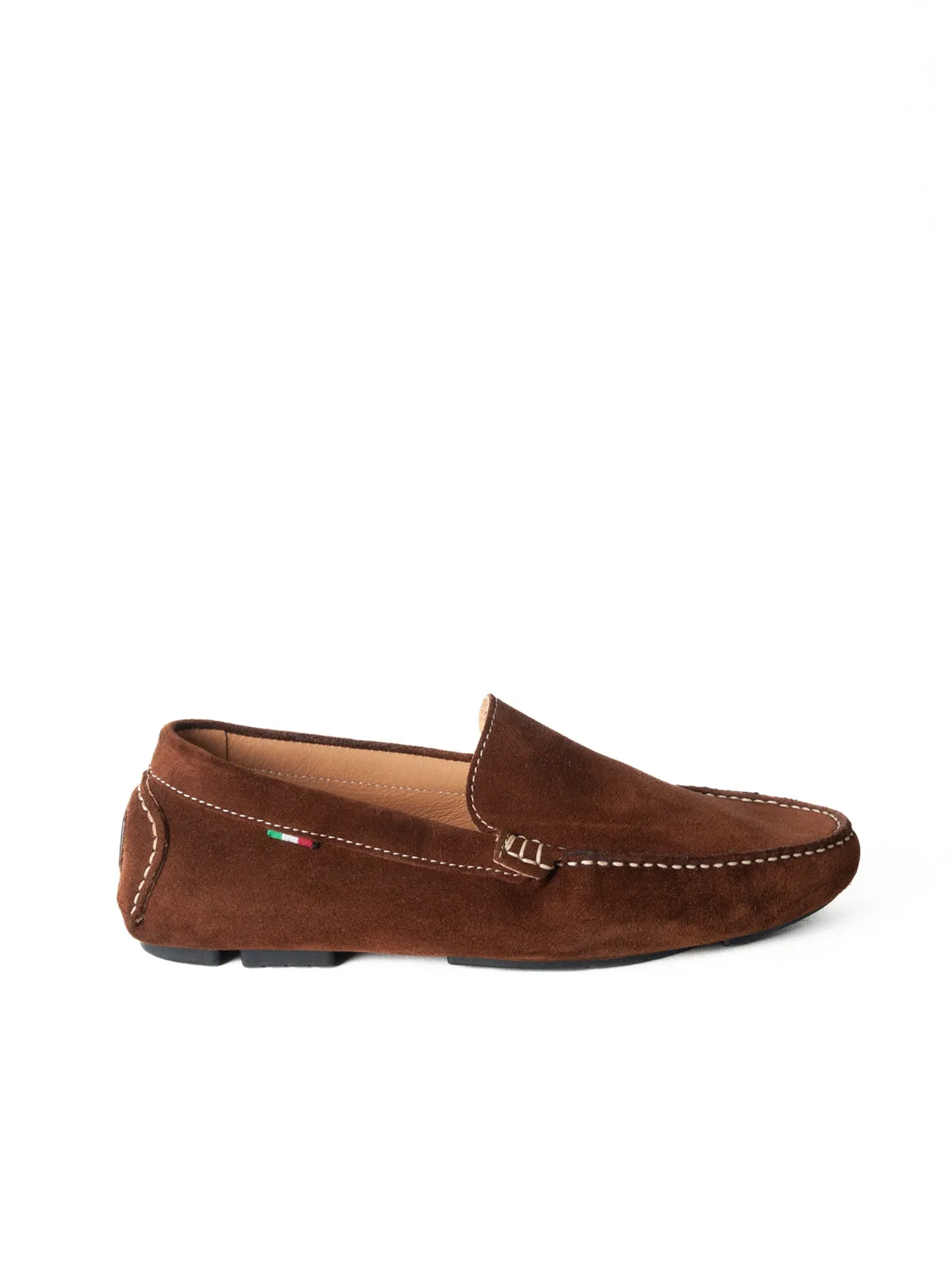 Mocassino basic in camoscio - Bruciato sold by Carro Positano