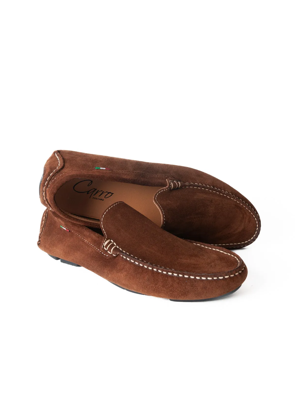 Mocassino basic in camoscio - Bruciato sold by Carro Positano product image thumbnail 2