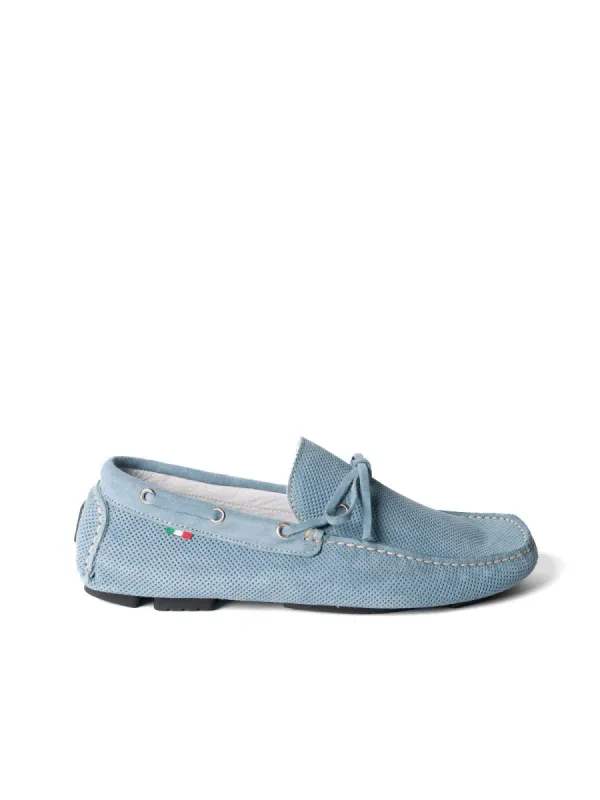 Mocassino stampa laccio - Denim sold by Carro Positano
