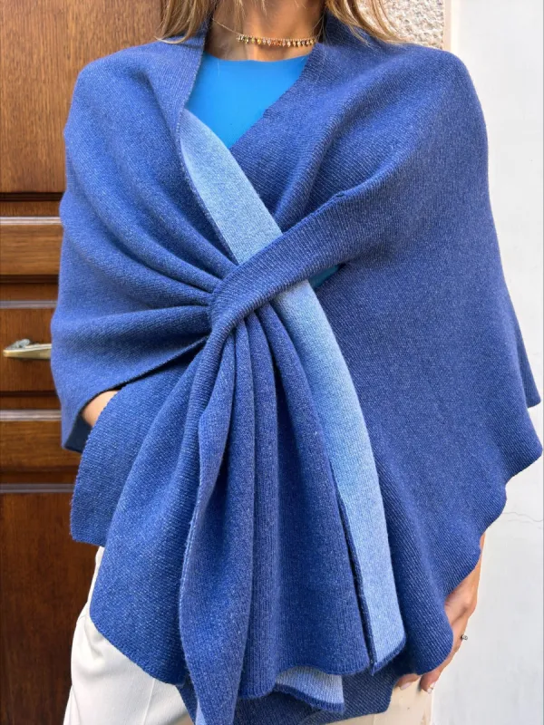 Poncho indaco/celeste sold by Carro Positano