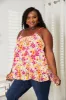 Double Take Floral Scoop Neck Ruffle Hem Cami sold by The Dogwood Boutique