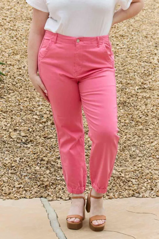 RISEN Caroline Full Size High Waisted Jogger Jeans sold by The Dogwood Boutique