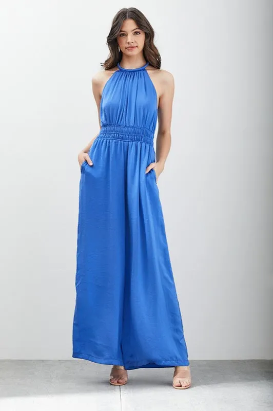 High Neck Sleeveless Jumpsuit sold by The Dogwood Boutique
