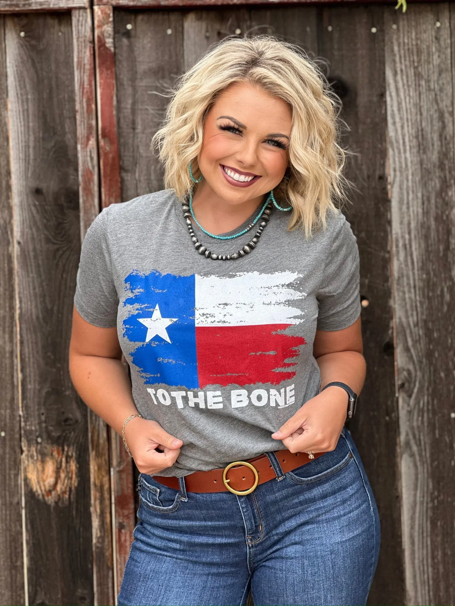 To the Bone Texas Tee sold by The Dogwood Boutique product image thumbnail 2
