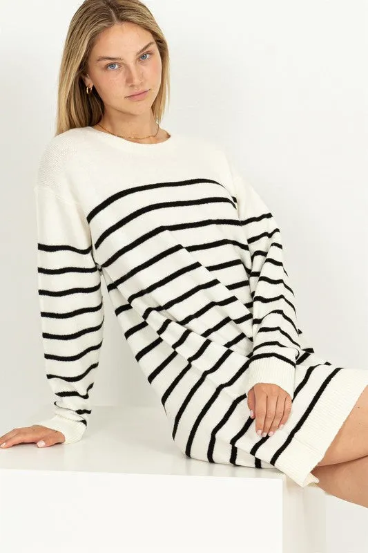 Casually Chic Striped Sweater Dress sold by The Dogwood Boutique