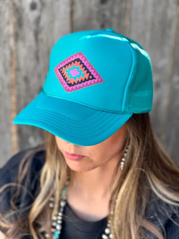 Cheyenne Aztec on Foam Trucker Cap sold by The Dogwood Boutique