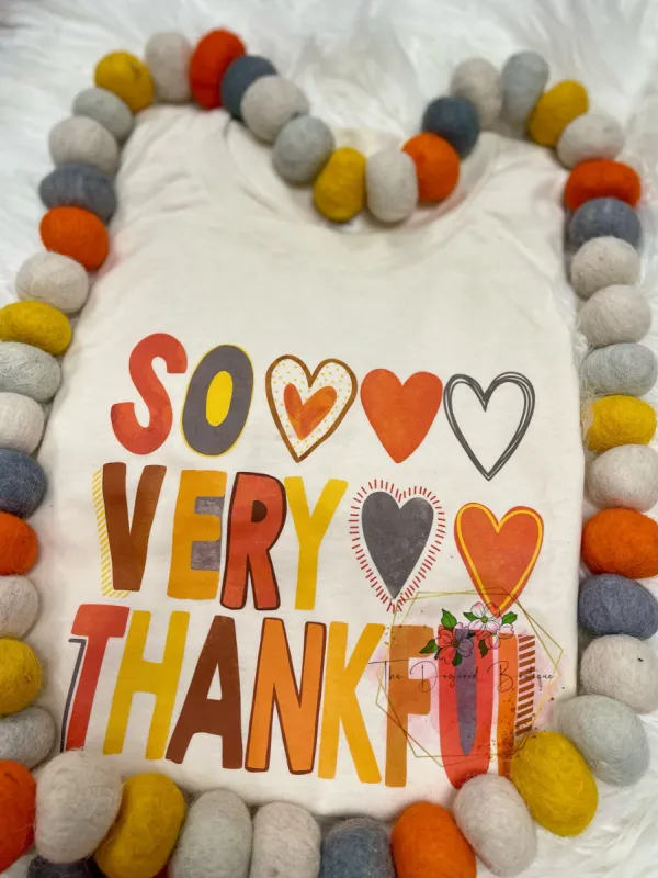 So Very Thankful Natural Tee sold by The Dogwood Boutique
